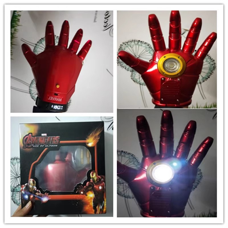 Movie Iron Man Cosplay Red Gloves Right Hand Glove Wearable In Stock Toy Gift Movie Iron Man Cosplay Red Gloves Right Hand Glove Wearable In Stock Toy Gift