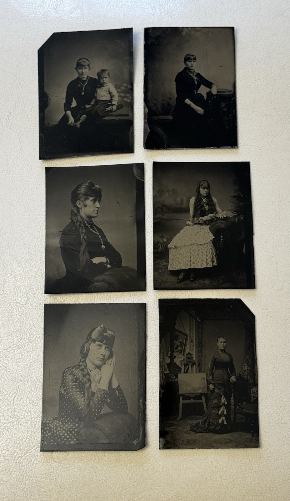 Antique Victorian Tintype (ferrotype ) Photo Lot of Six Portraits 1850s-1900s Antique Victorian Tintype (ferrotype ) Photo Lot of Six Portraits 1850s-1900s