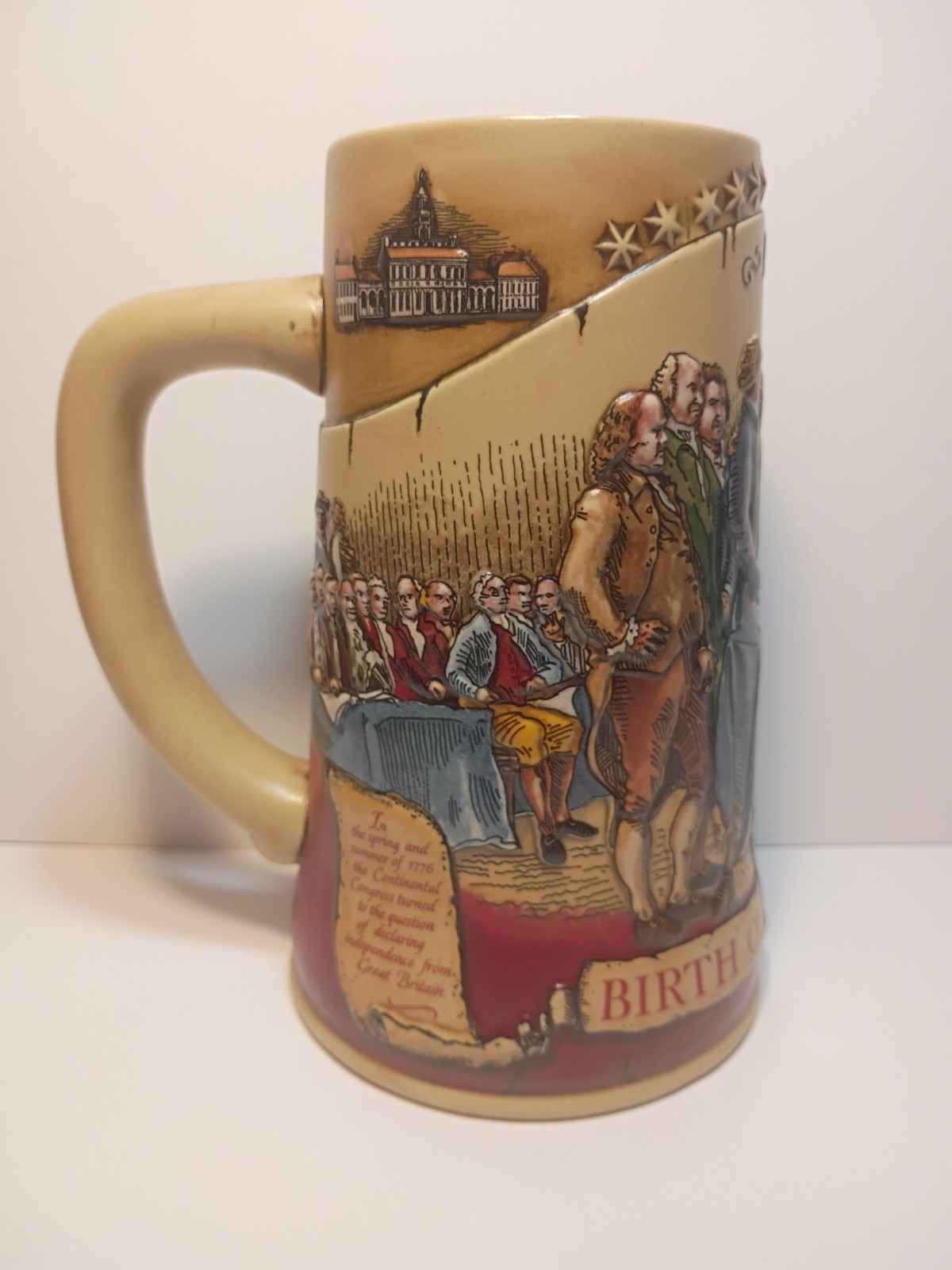 Vintage 1992 Miller High Life “Birth of a Nation” Beer Stein Mug - 2nd In Series