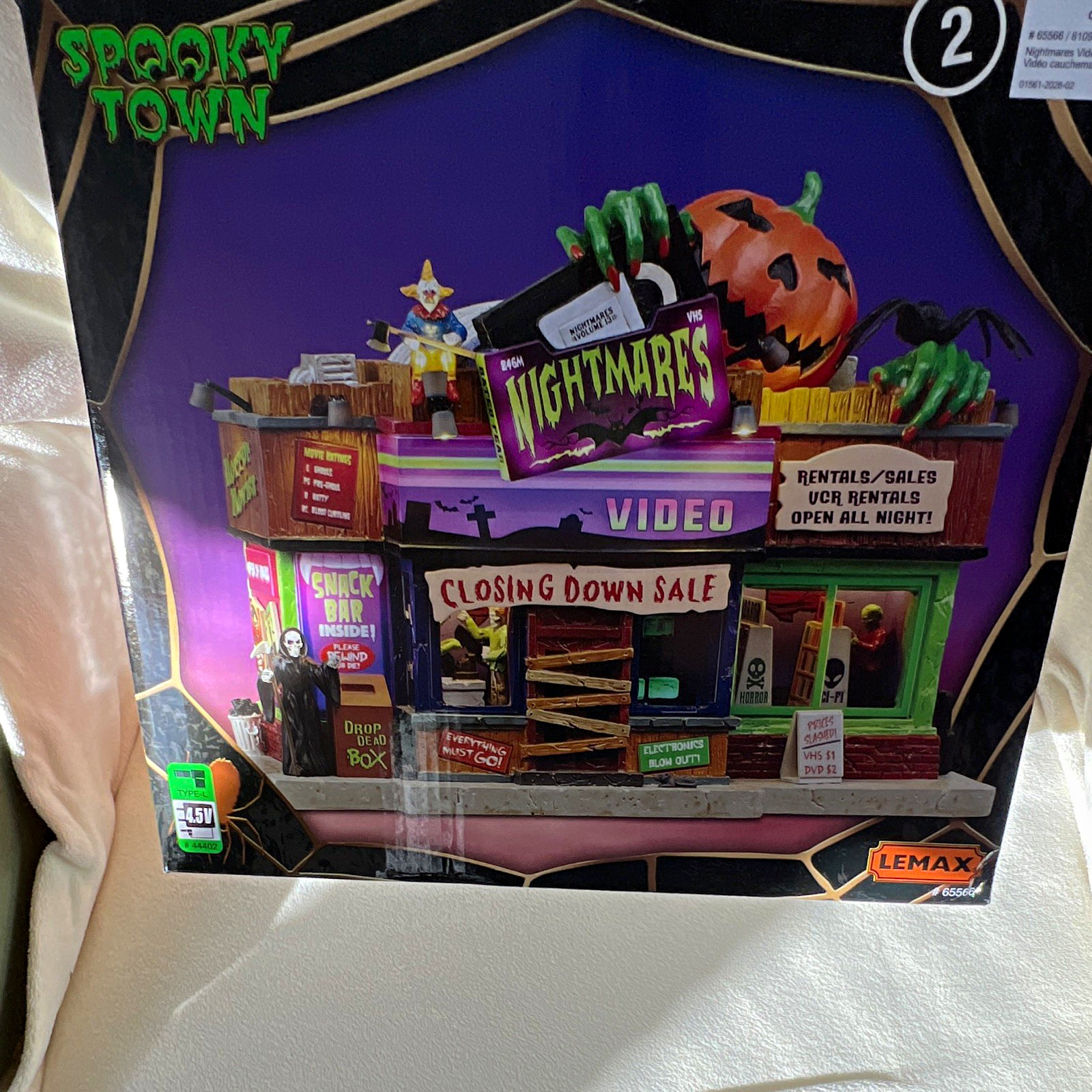 Lemax Spooky Town Nightmares Video #65666 Illuminated Indoor Halloween House Lemax Spooky Town Nightmares Video #65666 Illuminated Indoor Halloween House