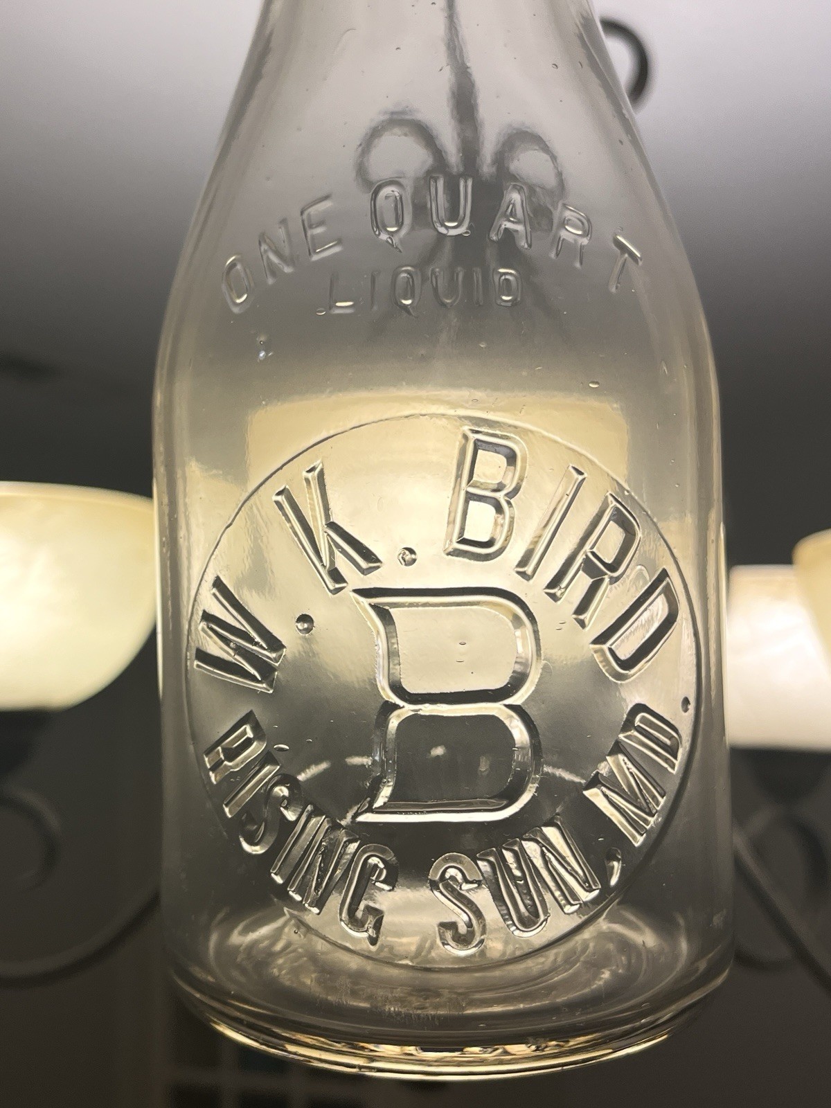 W.K. Bird Maryland Milk Bottle TREQ Quart Cecil County Rising Sun W.K. Bird Maryland Milk Bottle TREQ Quart Cecil County Rising Sun