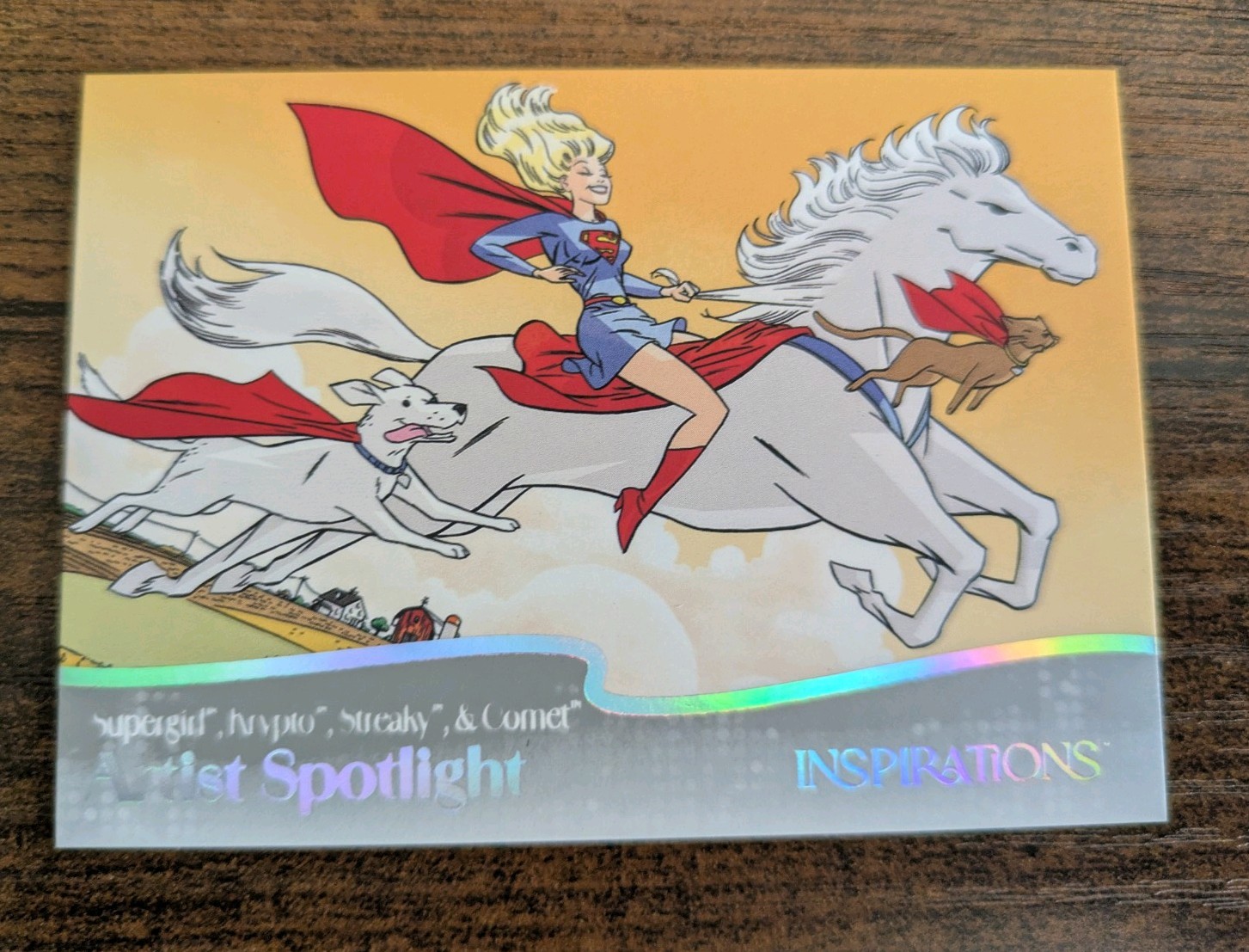 Upper Deck DC Inspirations Artist Spotlight Supergirl /99 Silver Spectrum DCA13