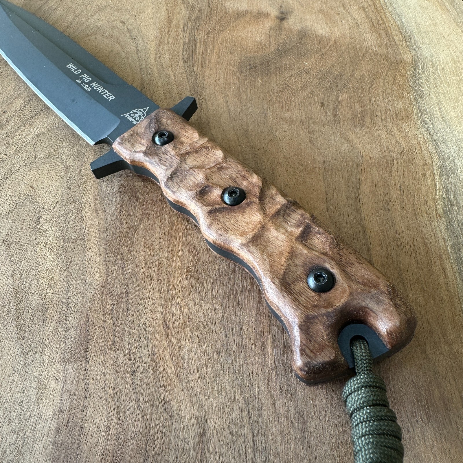Royalcurl walnut scales compatible with TOPS Wild Pig Hunter knife Royalcurl walnut scales compatible with TOPS Wild Pig Hunter knife