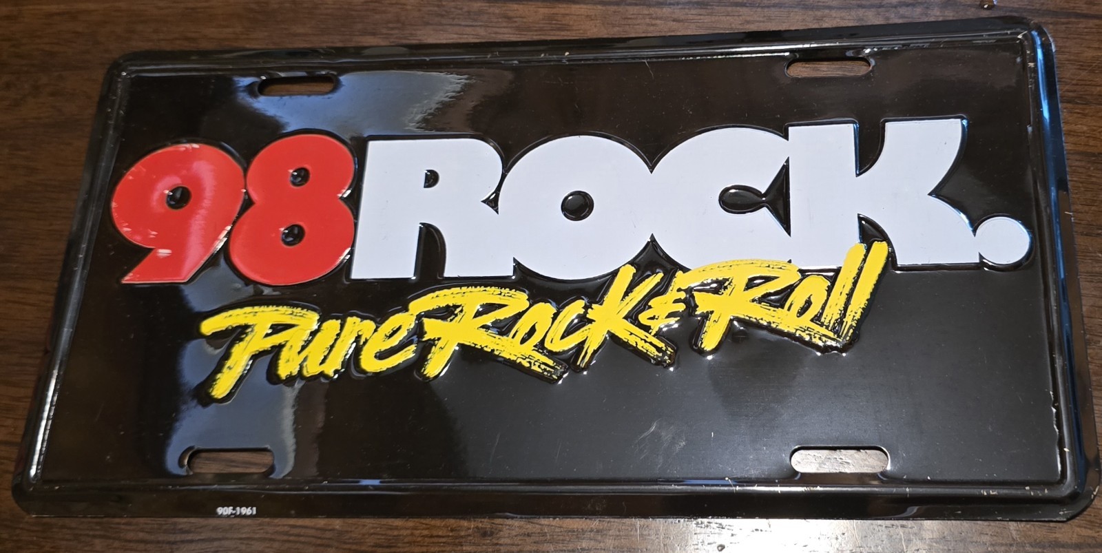 12" 98Rock Pure Rock & Roll License Plate Booster 98 Rock Radio Fm 12" 98Rock Pure Rock & Roll License Plate Booster 98 Rock Radio Fm