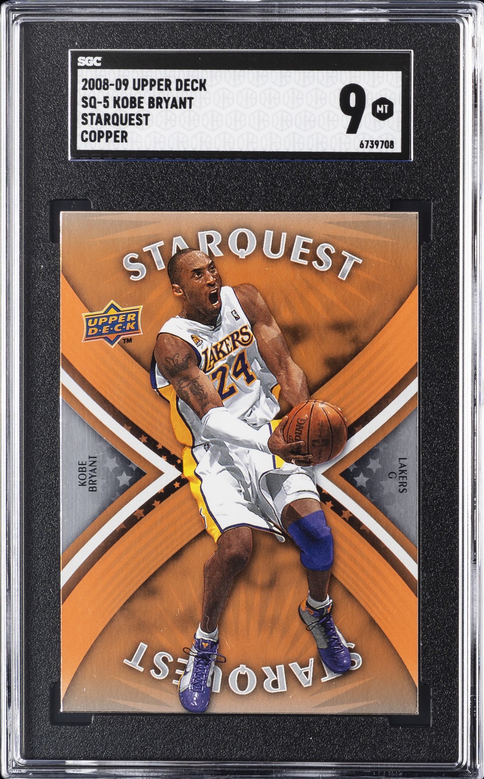 2008-09 UD STARQUEST,  COPPER #SQ-5 KOBE BRYANT SGC 9