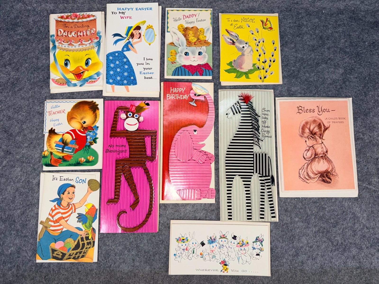 Norcross Greeting Card Vintage Lot of 11 Paper Ephemera Retro MCM Antique Easter Norcross Greeting Card Vintage Lot of 11 Paper Ephemera Retro MCM Antique Easter