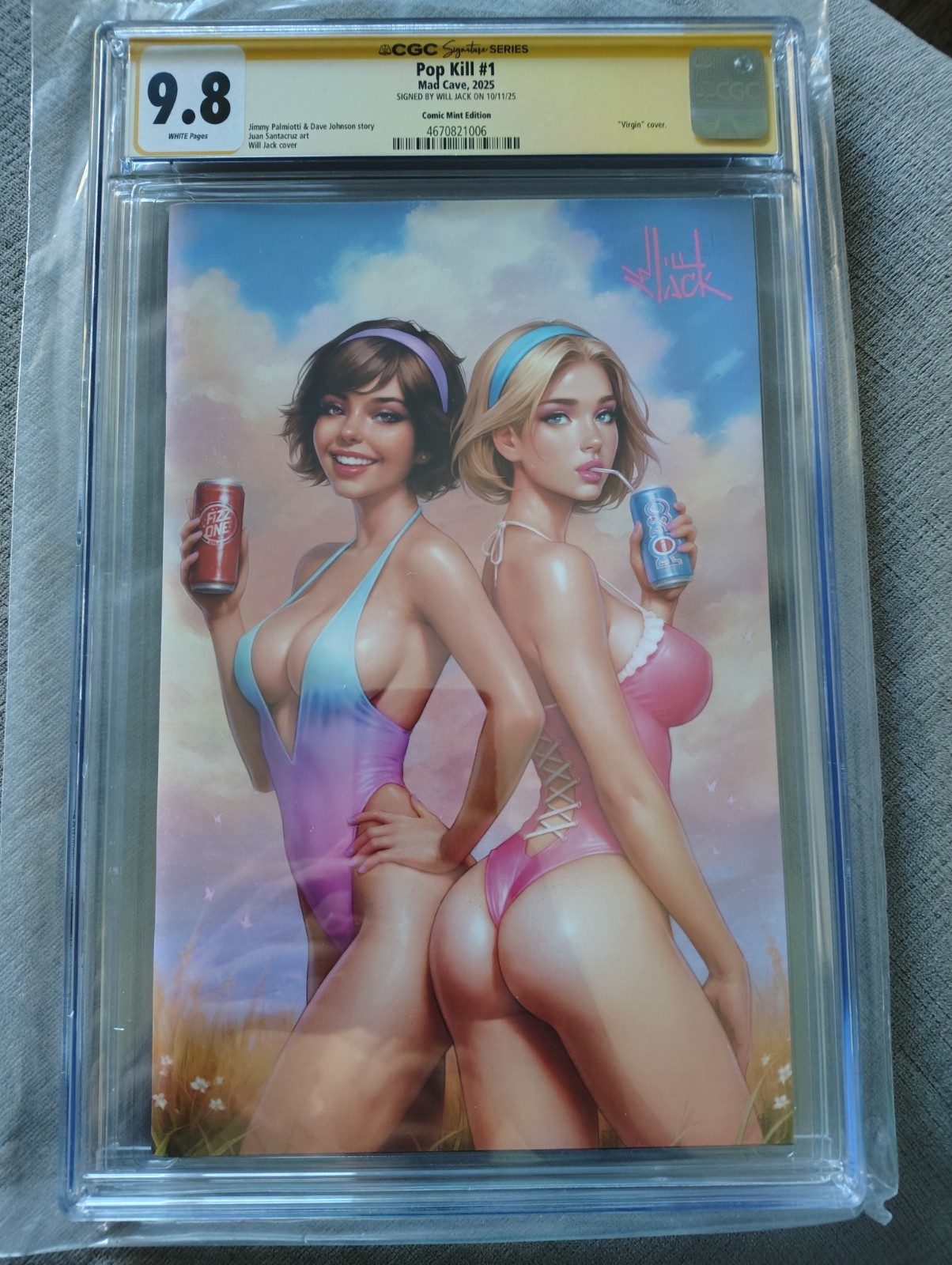 POP KILL #1 CGC SS 9.8 Signed Will Jack Virgin Variant NYCC 2025 POP KILL #1 CGC SS 9.8 Signed Will Jack Virgin Variant NYCC 2025