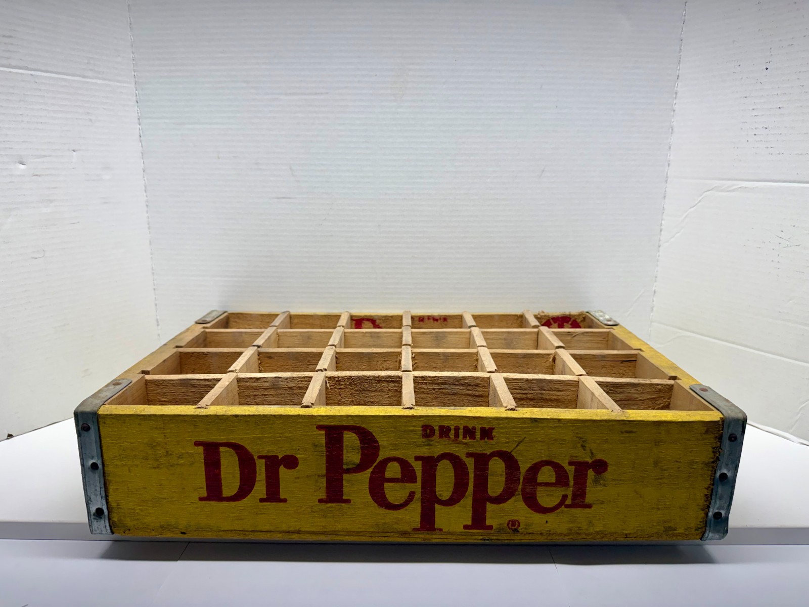 Vintage 1960's original wooden Dr. Pepper crate