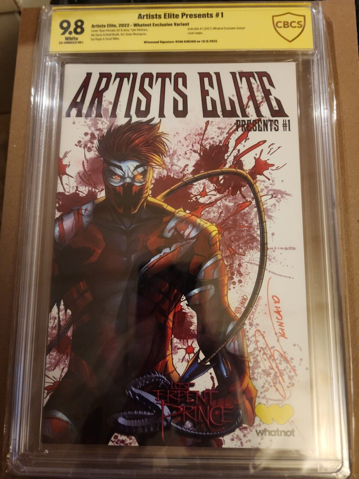 Artists Elite Presents #1 Lost Serpent Prince 9.8 CBCS Signed by Ryan Kincaid