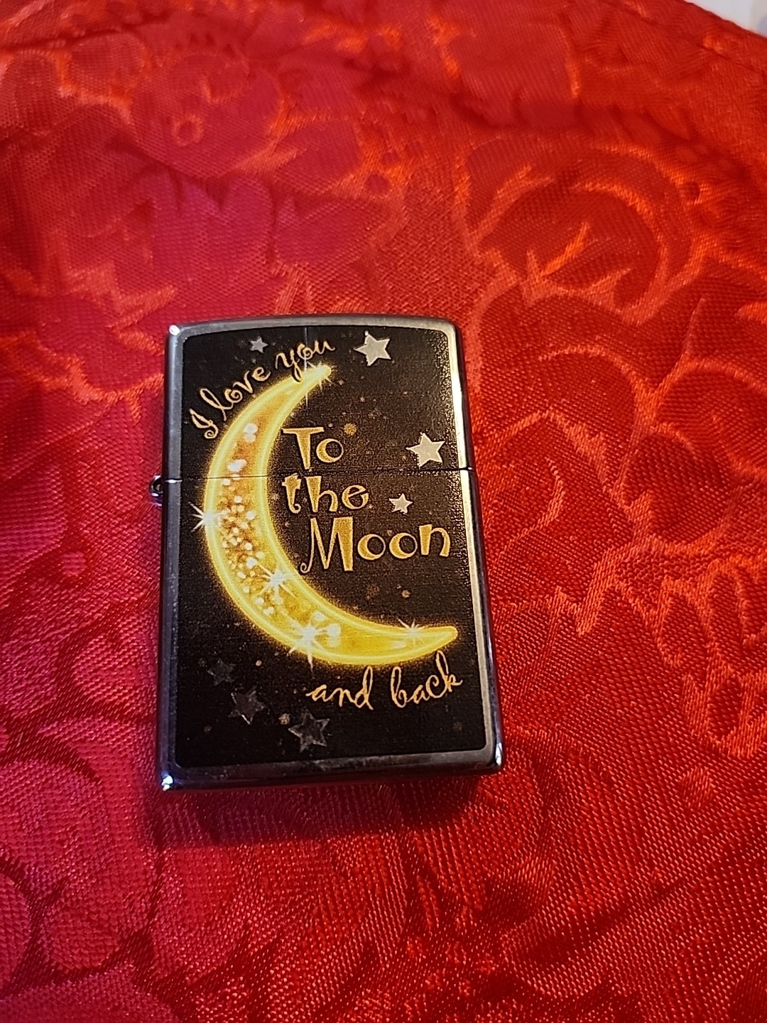 Retired 2016 Zippo I will Love You To The Moon & Back Lighter Not Fired Retired 2016 Zippo I will Love You To The Moon & Back Lighter Not Fired