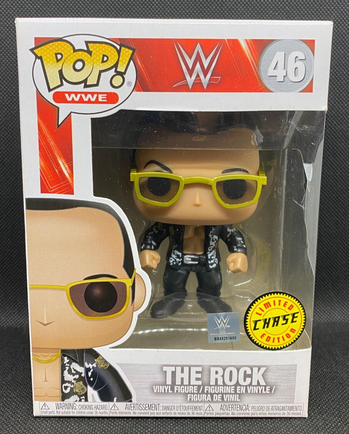 Funko Pop The Rock 46 WWE Limited Edition CHASE Wrestling Vinyl Figure READ