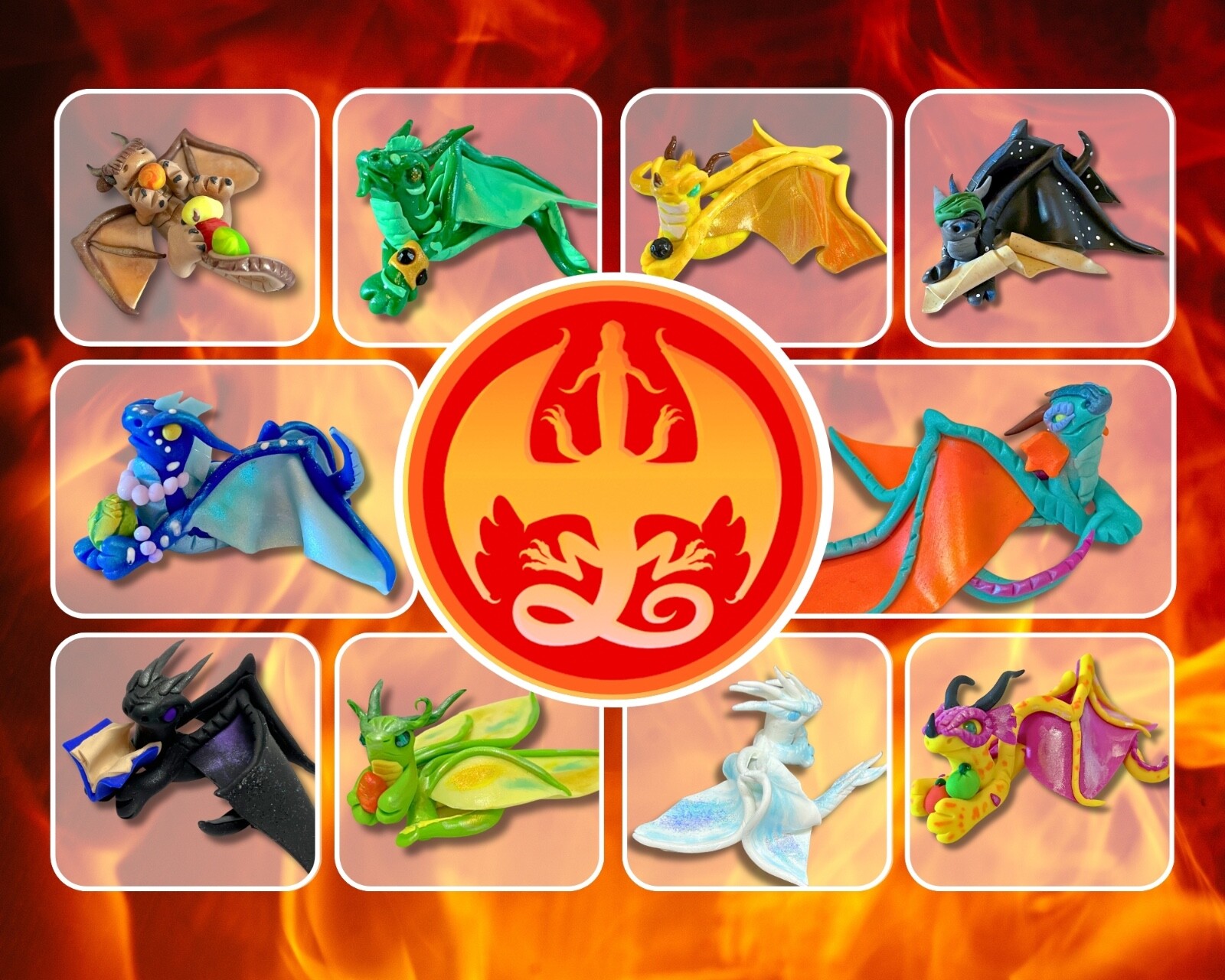Wings of Fire Dragon Figures Polymer clay sculptures Fantasy | Sold Separately