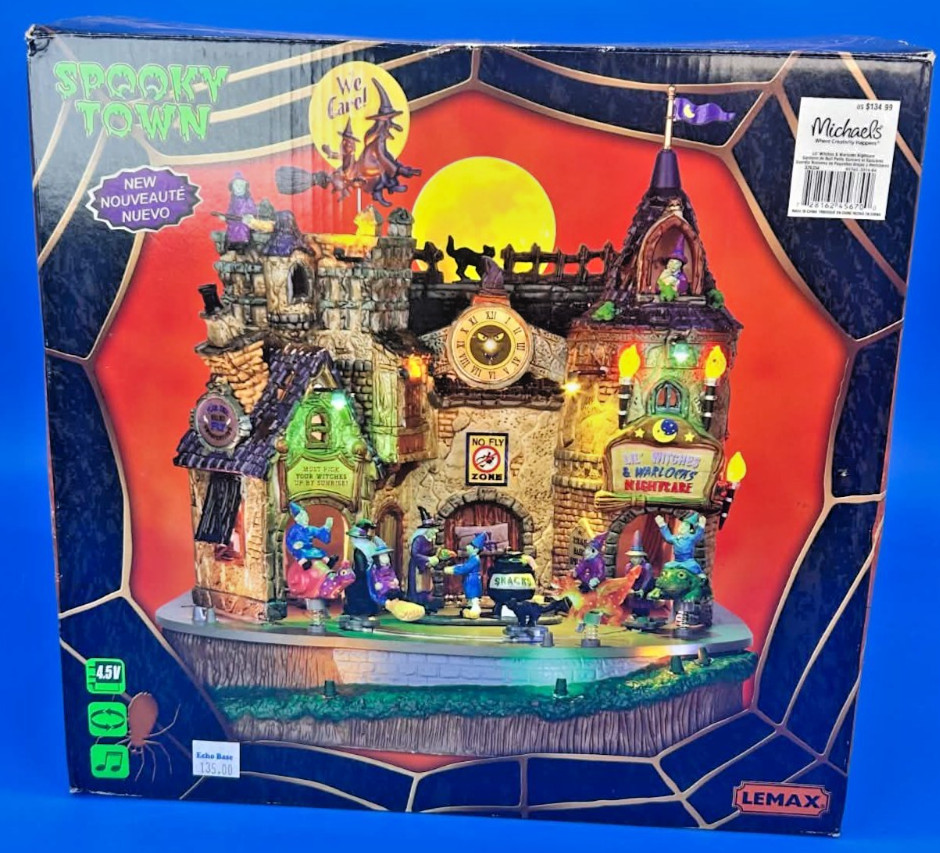 Lemax Spooky Town Lil Witches and Warlocks Nightcare Lighted Building 2014 NEW Lemax Spooky Town Lil Witches and Warlocks Nightcare Lighted Building 2014 NEW