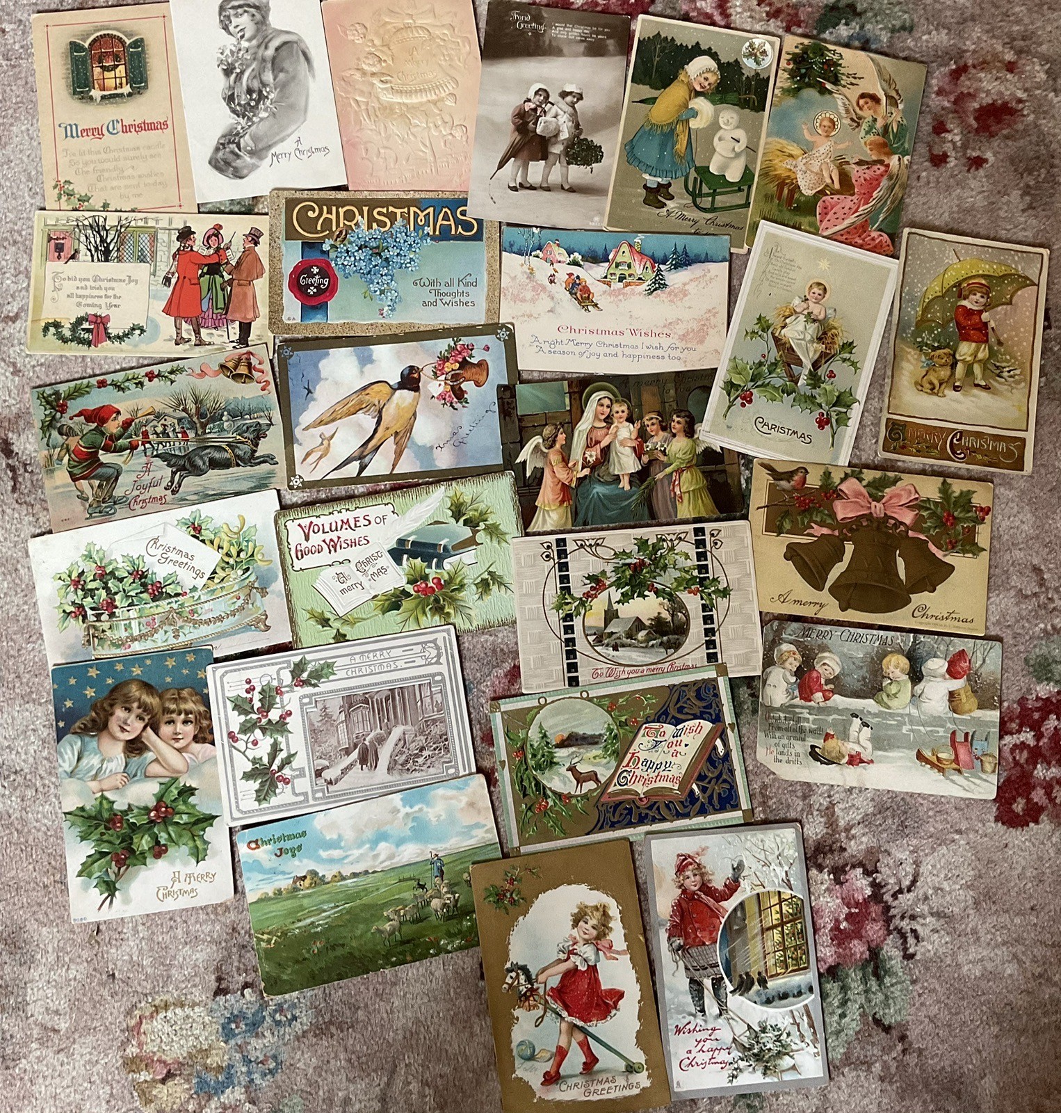 Large Lot Of Postcards, Thanksgiving, Christmas, New Year’s, Easter Best Wishes