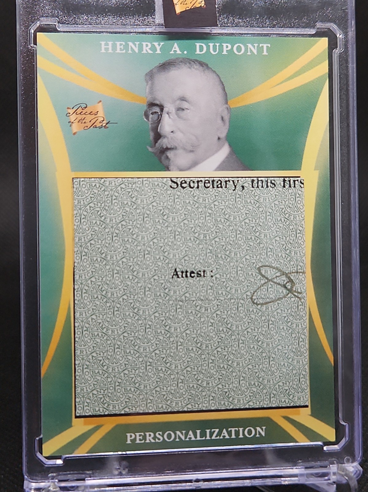 Super Products Henry A. DuPont Personalization Pieces of the Past #22 Relic /100 Super Products Henry A. DuPont Personalization Pieces of the Past #22 Relic /100