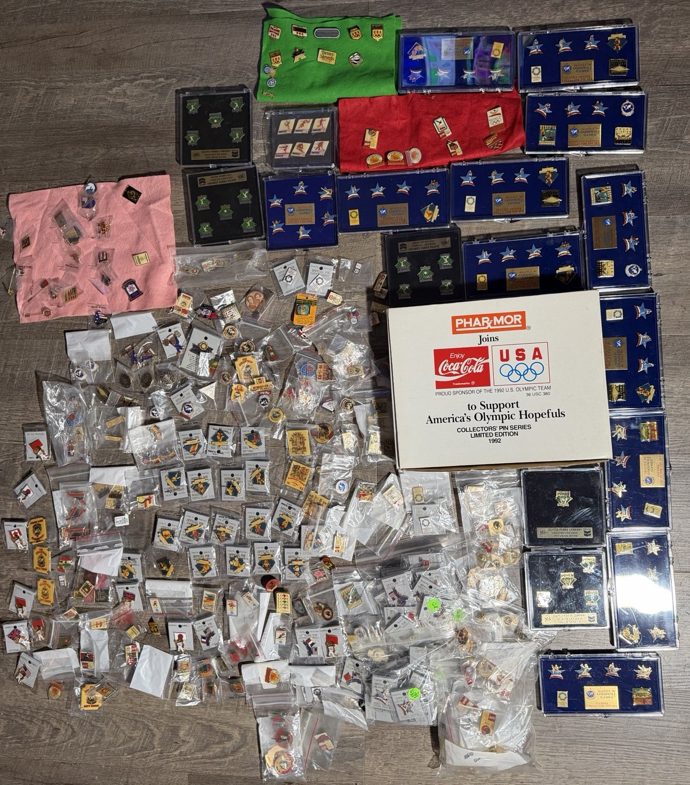 Massive Seattle Goodwill Games Pin Lot Well Over 400 PCS Buy It Now Extras 👀 Massive Seattle Goodwill Games Pin Lot Well Over 400 PCS Buy It Now Extras 👀