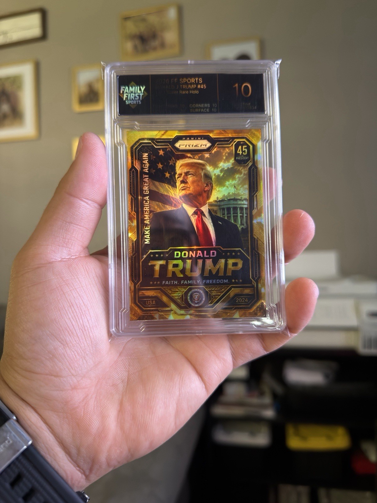 Donald Trump #45 Super Rare Holo 45/45 (CUSTOM HANDMADE NON PRODUCTION CARD) Donald Trump #45 Super Rare Holo 45/45 (CUSTOM HANDMADE NON PRODUCTION CARD)