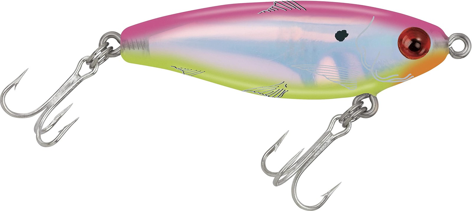 MirrOLure 17MR-EC Mirrodine Suspend Twitchbait Fh Pk Bk/CHT/Silver 2 5/8in 3/8oz