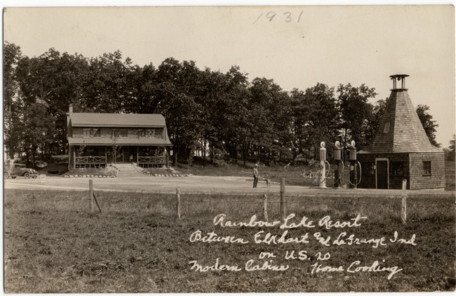 1931 Rainbow Lake Resort Geneva Indiana Shipshew Posted RPPC Photo Postcard 1931 Rainbow Lake Resort Geneva Indiana Shipshew Posted RPPC Photo Postcard