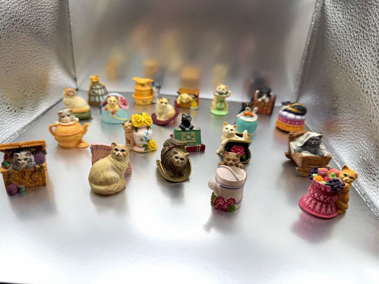 Lot of 20 Lenox Miniature Cat Figurines Lot of 20 Lenox Miniature Cat Figurines