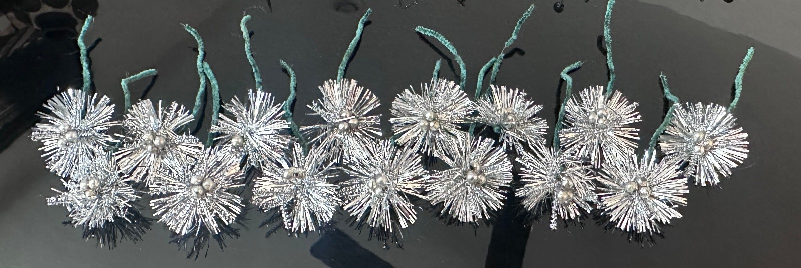 Vtg 1950s West Germany Atomic Starburst Sputnik Christmas Ornaments (RARE) 15pc Vtg 1950s West Germany Atomic Starburst Sputnik Christmas Ornaments (RARE) 15pc