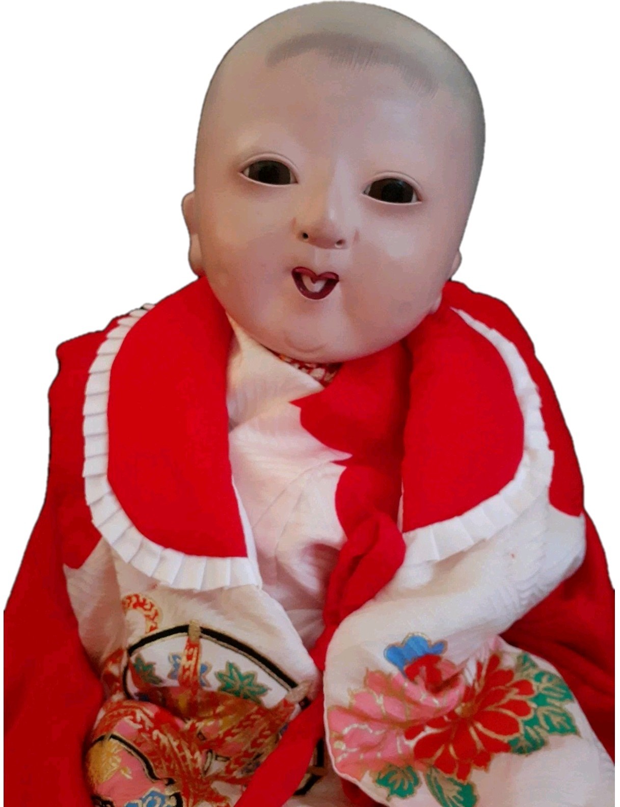 Antique Japanese Baby Ichimatsu Doll Meiji Era Gofun Glass Eyes Ningyo 55cm tall