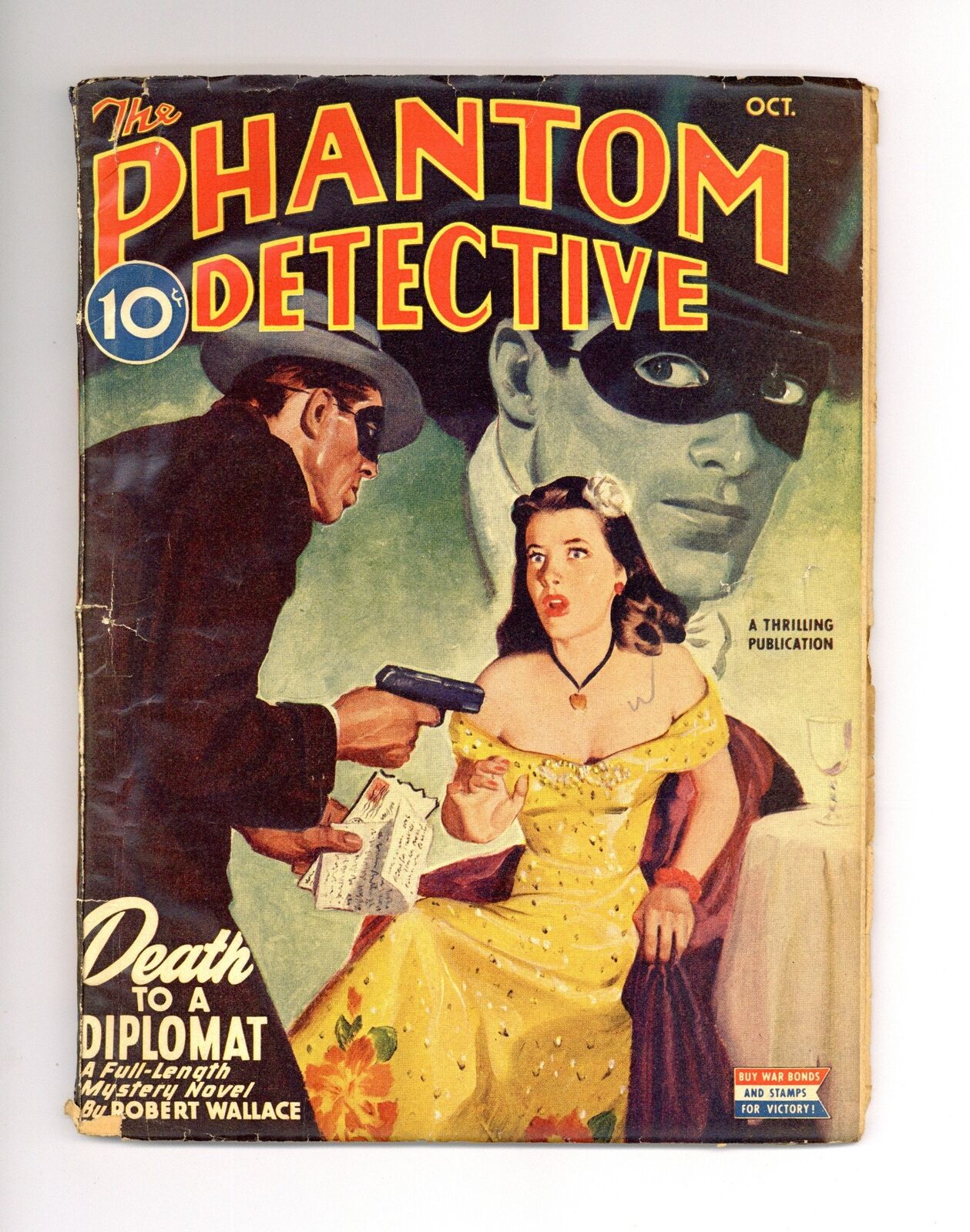Phantom Detective Pulp Oct 1945 Vol. 46 #2 FN