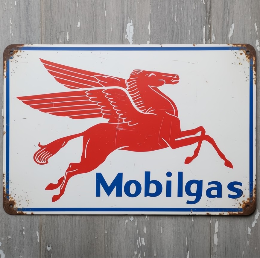 Mobilgas Mobil 8 x 12 Vintage Novelty Metal Sign Made In USA NEW Mobilgas Mobil 8 x 12 Vintage Novelty Metal Sign Made In USA NEW