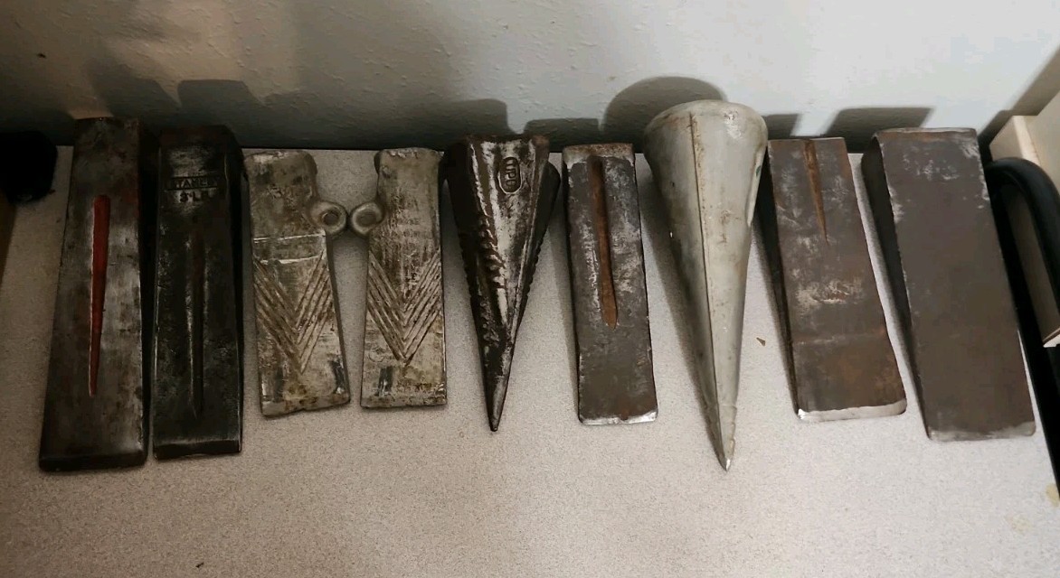 9 Various Steel & Aluminum Wood Splitting Wedges STANLEY, OREGON, DIXIE LOGGING 9 Various Steel & Aluminum Wood Splitting Wedges STANLEY, OREGON, DIXIE LOGGING