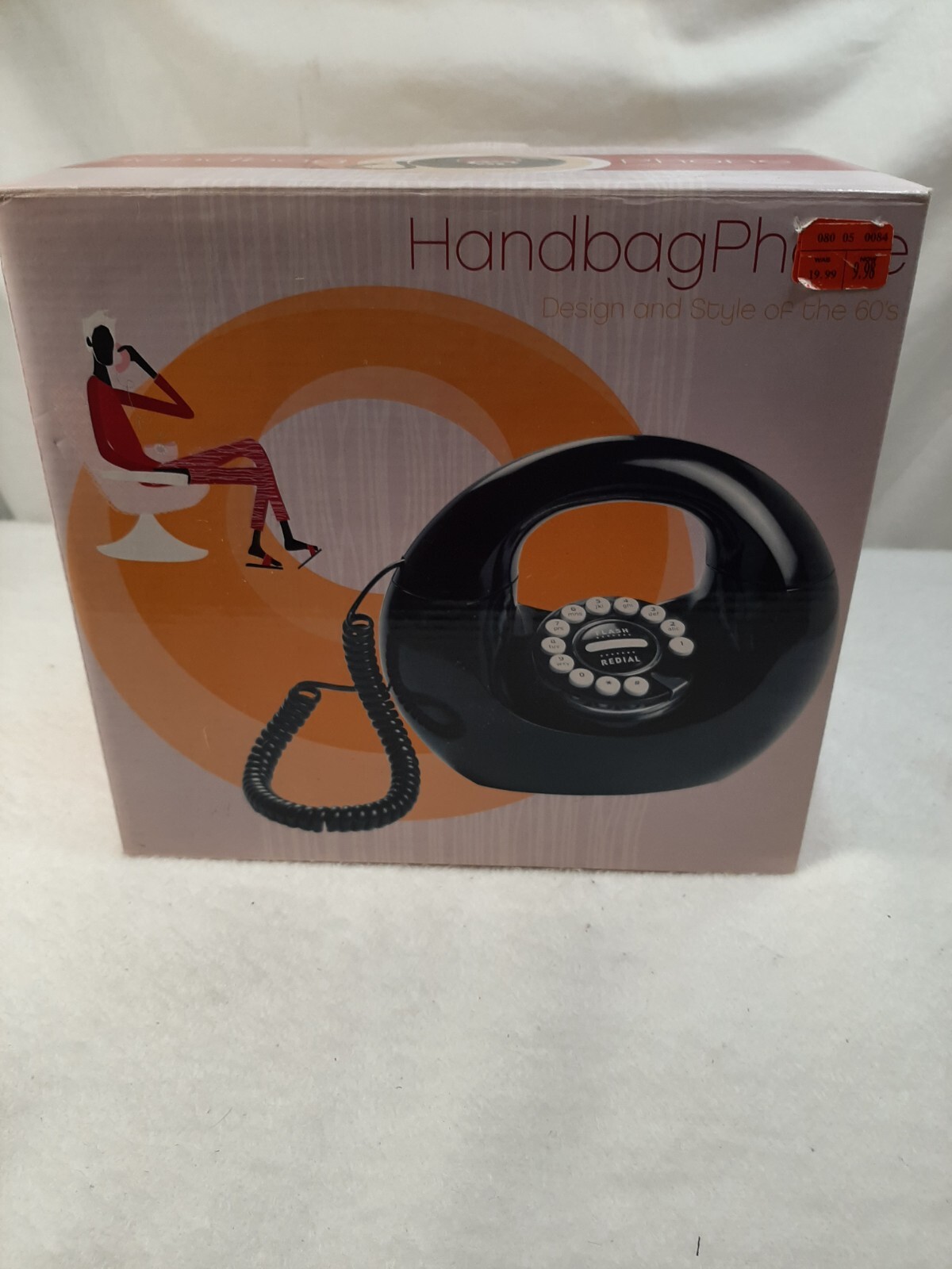 Polyconcept USA Handbag Phone Black Push Button Dial Retro New In Box Polyconcept USA Handbag Phone Black Push Button Dial Retro New In Box