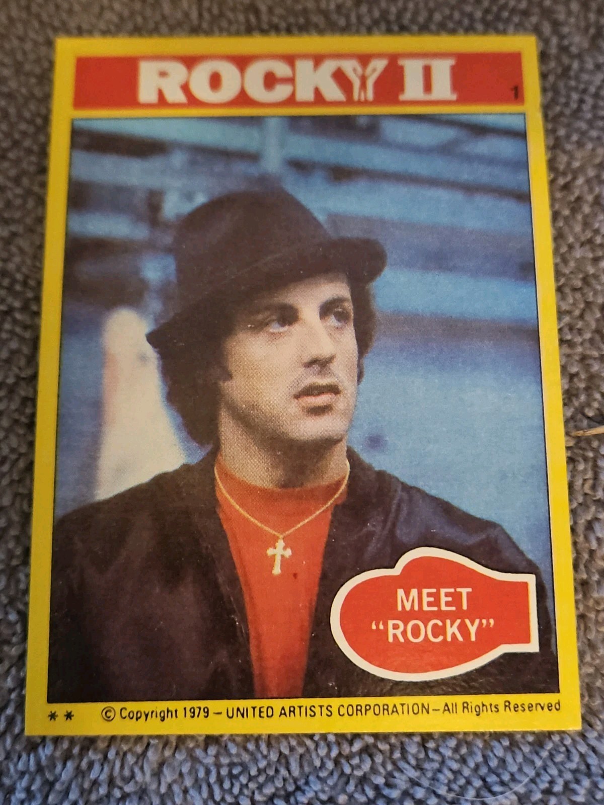 Vintage Topps Rocky Rookie Card "Meet Rocky" #1 1979 Vintage Topps Rocky Rookie Card "Meet Rocky" #1 1979