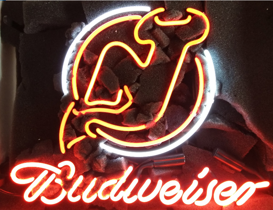 New Jersey Devils Beer 20"x16" Neon Sign Light Lamp Garage Room Decor Man Cave New Jersey Devils Beer 20"x16" Neon Sign Light Lamp Garage Room Decor Man Cave
