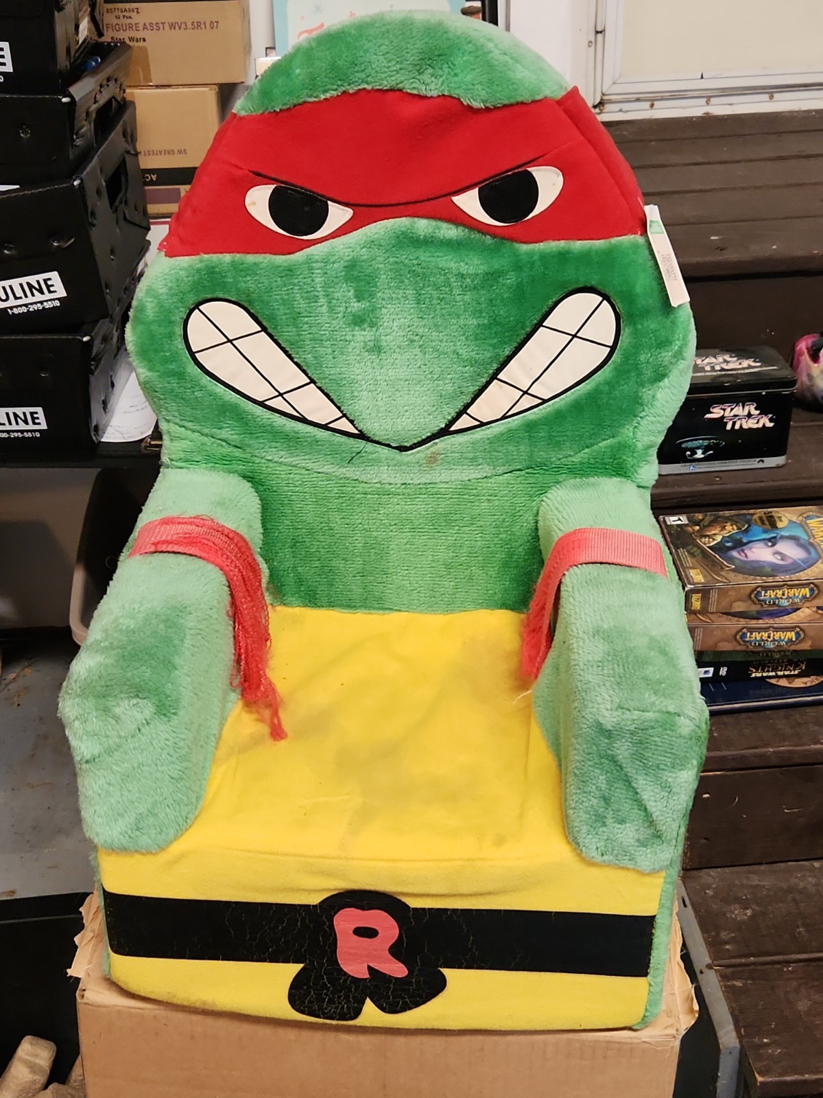 Rare 1989 Mirage Studios TMNT Teenage Mutant Ninja Turtles Raphael Plush Chair