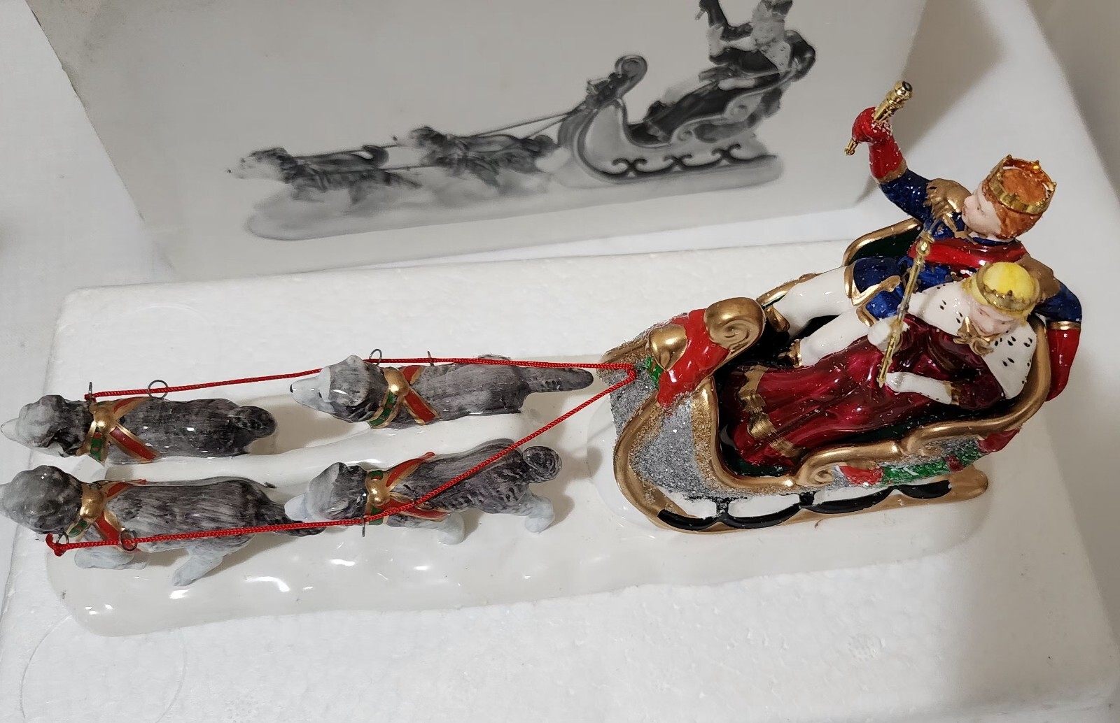 Vintage Dept 56 Snow Village SNOW CARNIVAL KING & QUEEN , never used in box Vintage Dept 56 Snow Village SNOW CARNIVAL KING & QUEEN , never used in box