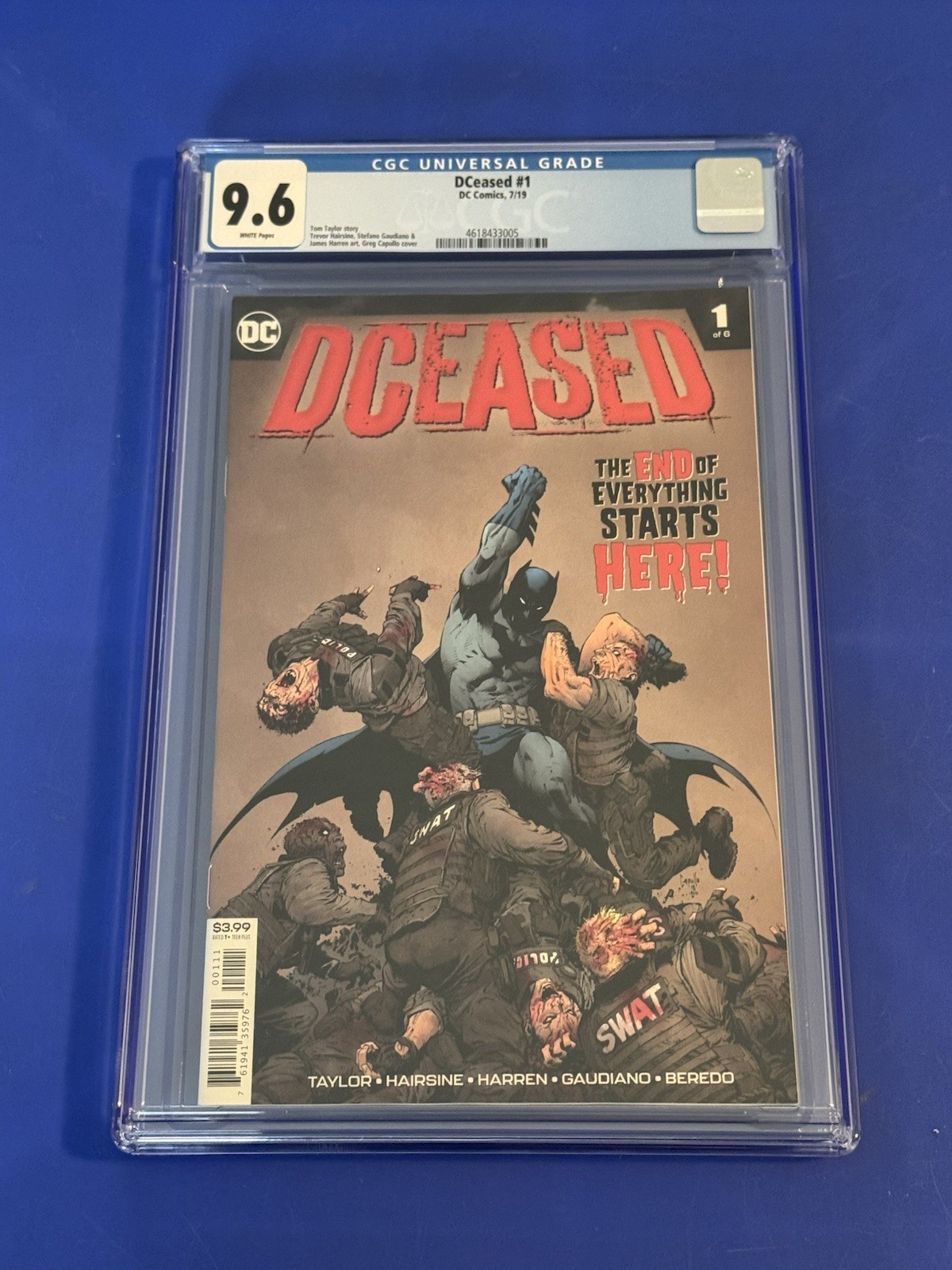 DCeased #1 CGC 9.6 MAIN COVER A 1st Print 1ST APPEARANCE  DC Batman Comic 2019