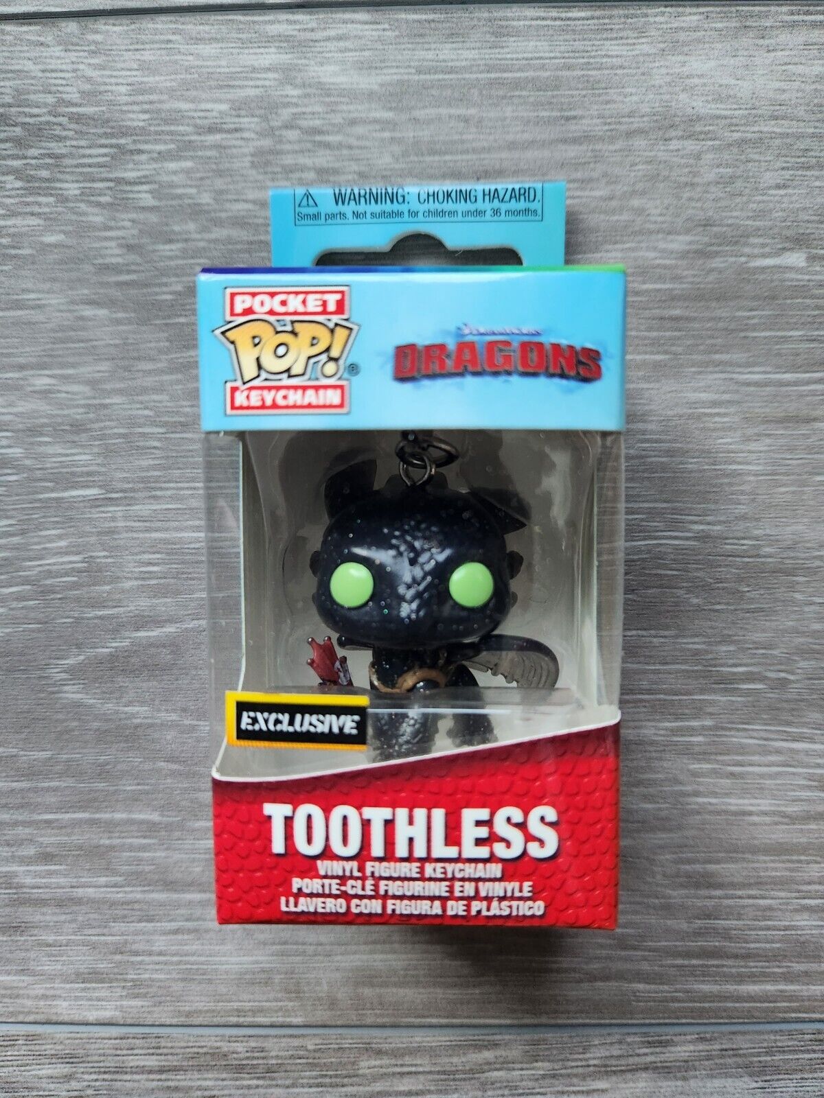 Funko Toothless Diamond Pocket Pop Keychain Hot Topic Exclusive Mint Condition