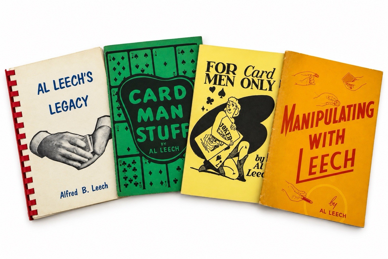 Vintage Al Leech Card Magic Books Lot of 4 Sleight of Hand Tricks Close Up Vintage Al Leech Card Magic Books Lot of 4 Sleight of Hand Tricks Close Up