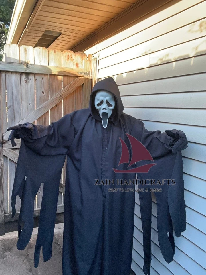 ZAIN Ghost Face Robe Prop Movie Scream Non-Sparkle Accurate Halloween Costume ZAIN Ghost Face Robe Prop Movie Scream Non-Sparkle Accurate Halloween Costume