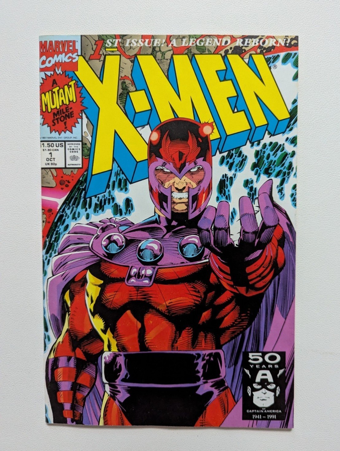 X-Men #1 Marvel Comics Mutant Milestone Magneto Cover 1991 Jim Lee. X-Men #1 Marvel Comics Mutant Milestone Magneto Cover 1991 Jim Lee.