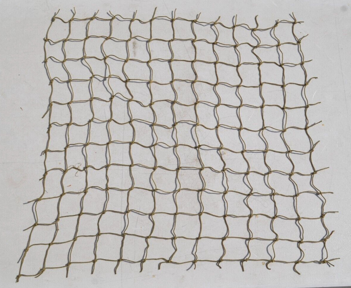 WW2 VINTAGE US M-1 HELMET COVER 2" SQUARE CAMOUFLAGE NET ORIGINAL WWII WW2 VINTAGE US M-1 HELMET COVER 2" SQUARE CAMOUFLAGE NET ORIGINAL WWII
