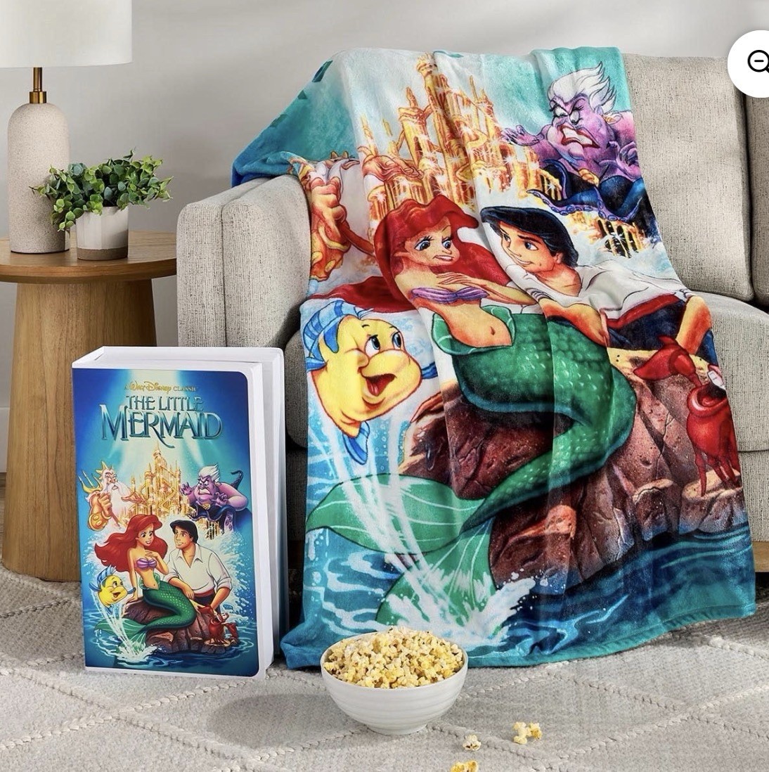 Disney The Little Mermaid Classic VHS Boxed Silk Touch Throw Blanket , 50" x 70" Disney The Little Mermaid Classic VHS Boxed Silk Touch Throw Blanket , 50" x 70"