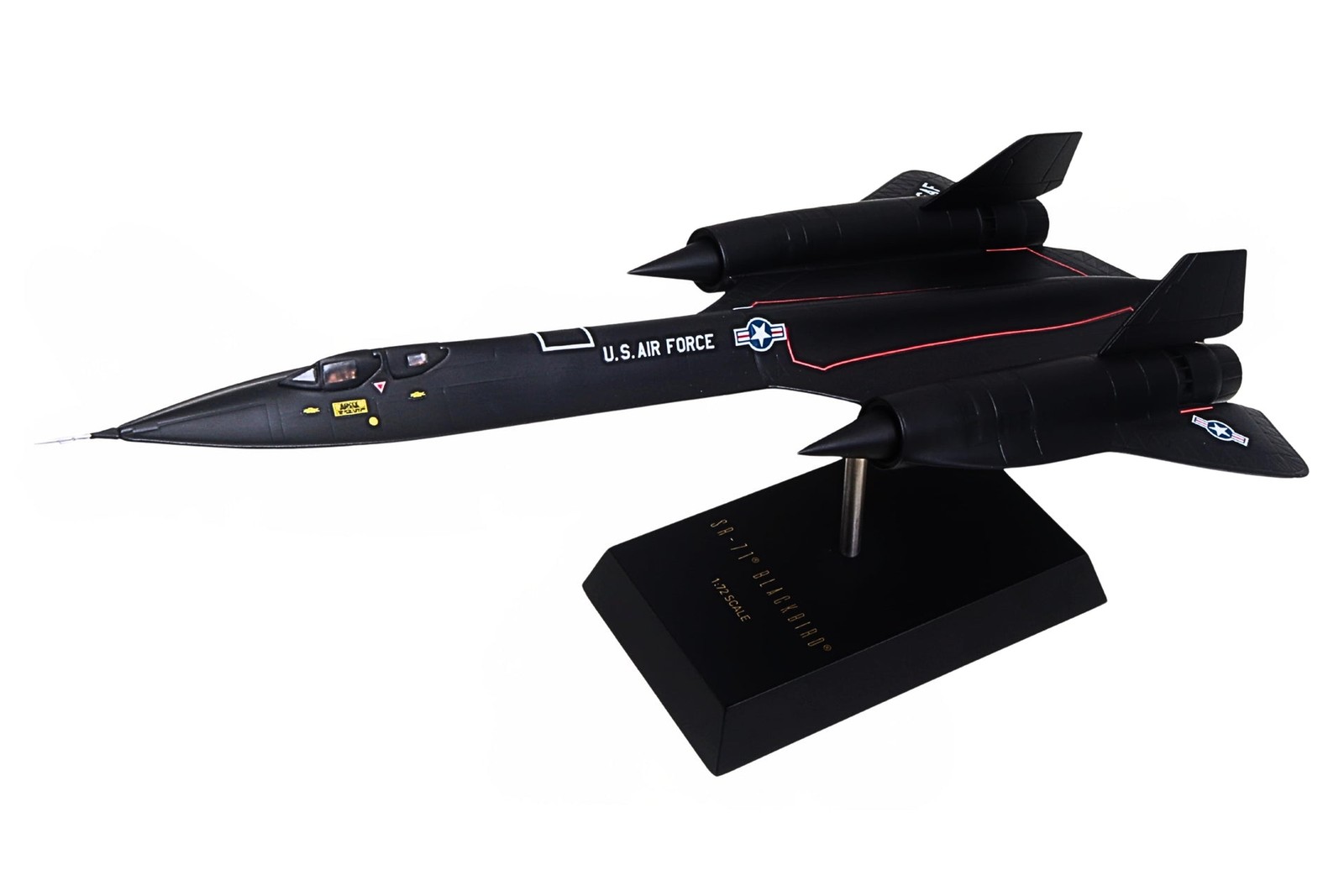 USAF Lockheed Skunk Works SR-71 Blackbird Desk Display Model 1/72 XX Airplane USAF Lockheed Skunk Works SR-71 Blackbird Desk Display Model 1/72 XX Airplane
