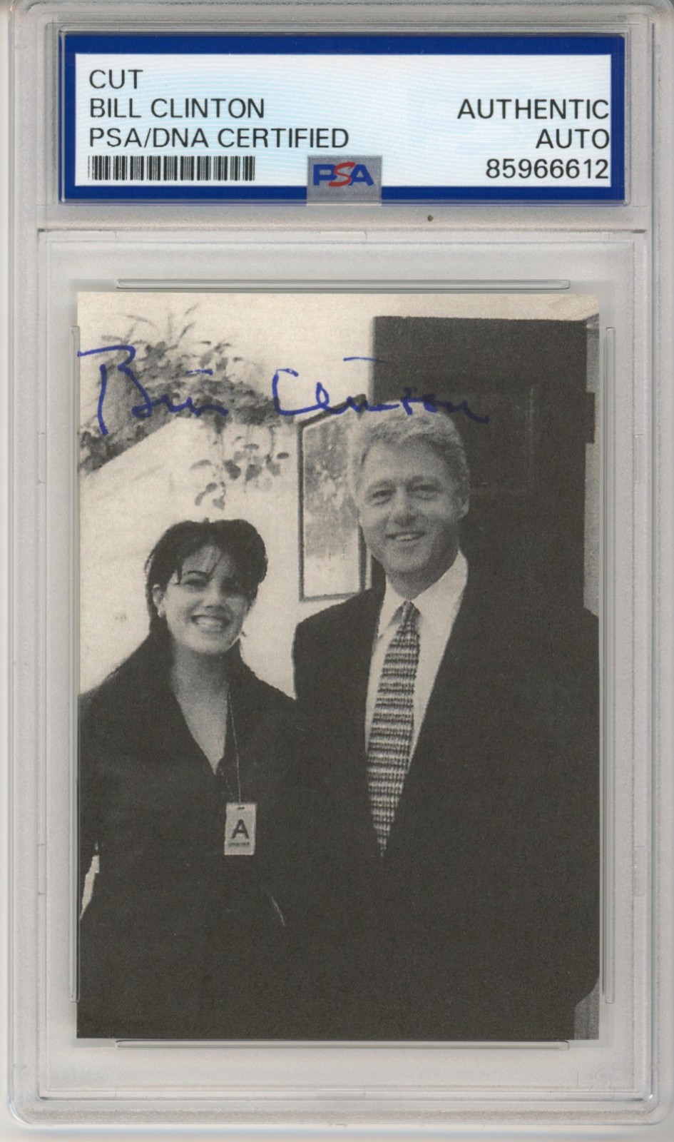 President Bill Clinton SIGNED AUTOGRAPH with Monica Lewinsky Picture PSA DNA COA President Bill Clinton SIGNED AUTOGRAPH with Monica Lewinsky Picture PSA DNA COA