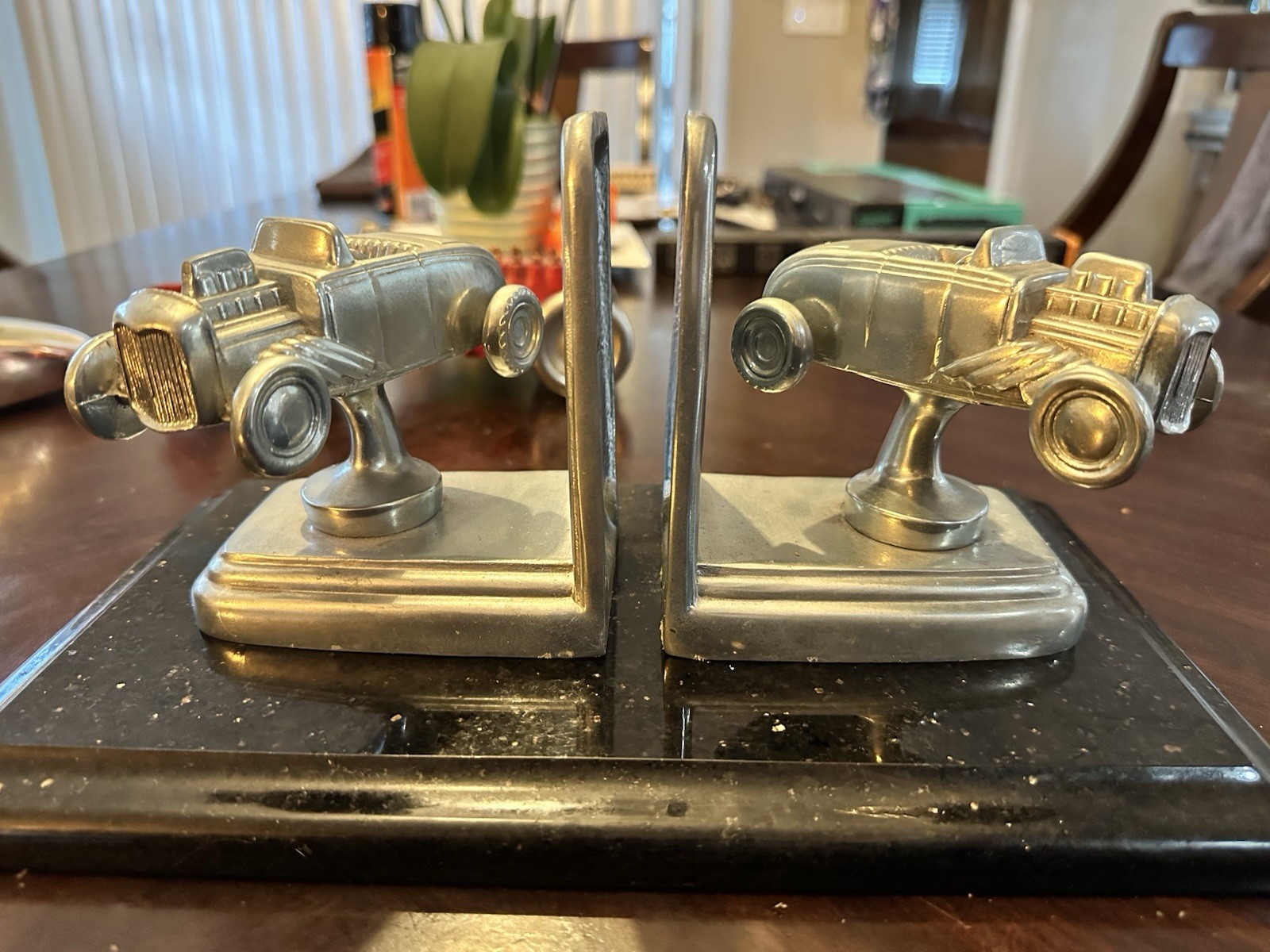 Rare Vintage Sarsaparilla Hot Rod Bookends 1991 1932 Roadster SCTA