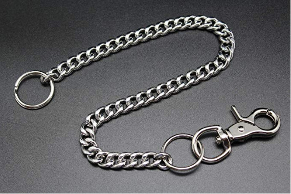 Biker Replacement Stainless Chain for Bi-Fold Trifold Wallet 18' Long keychain