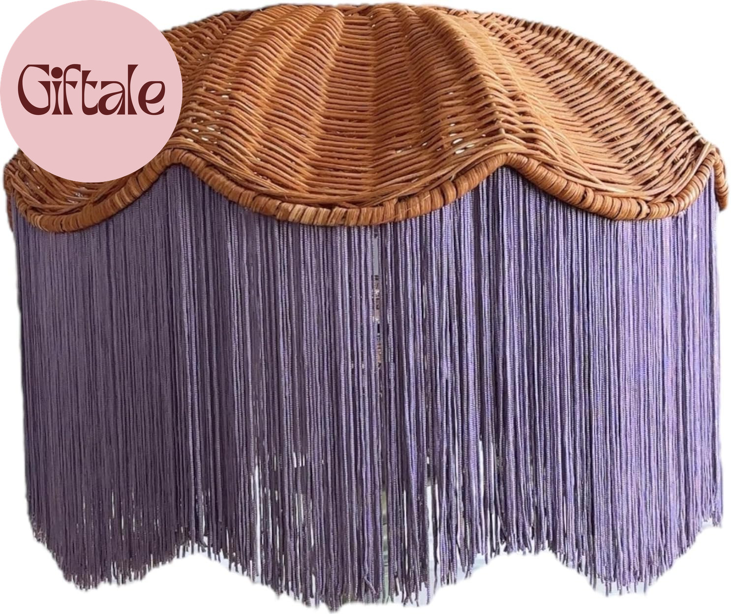 Vintage Rattan Lamp Shade with Fringe Handmade Table Floor Lamp Cover Vintage Rattan Lamp Shade with Fringe Handmade Table Floor Lamp Cover