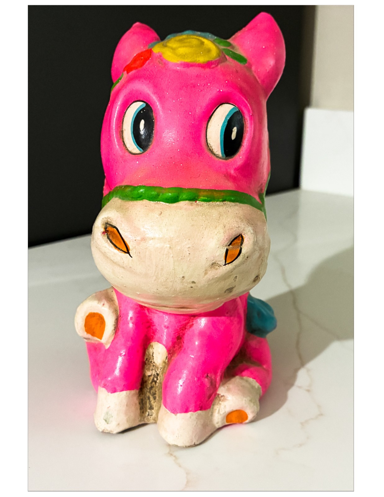 Rare Vintage Hippie 1966  Horse/Donkey Piggy Bank 6 1/2", Made in Japan