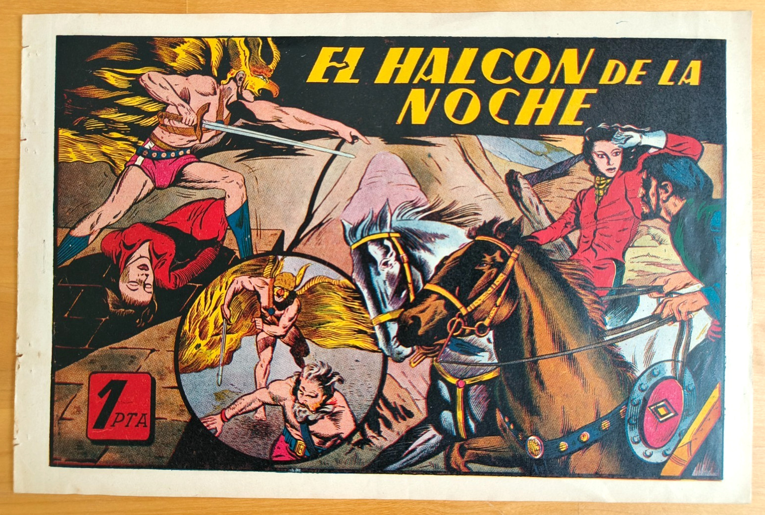 1943 RARE HTF 1st Spanish HAWKMAN El Halcón de la Noche Golden‑Age VG 1943 RARE HTF 1st Spanish HAWKMAN El Halcón de la Noche Golden‑Age VG