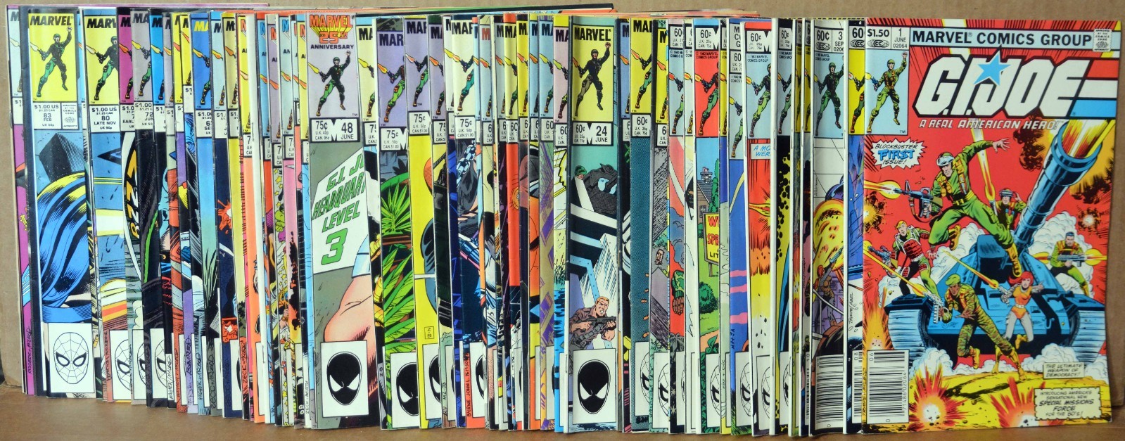 BIG LOT of 62 G.I. JOE between #1-#89 1982 has #1 2 6 11 21 22 24 25 26 32 37 53 BIG LOT of 62 G.I. JOE between #1-#89 1982 has #1 2 6 11 21 22 24 25 26 32 37 53