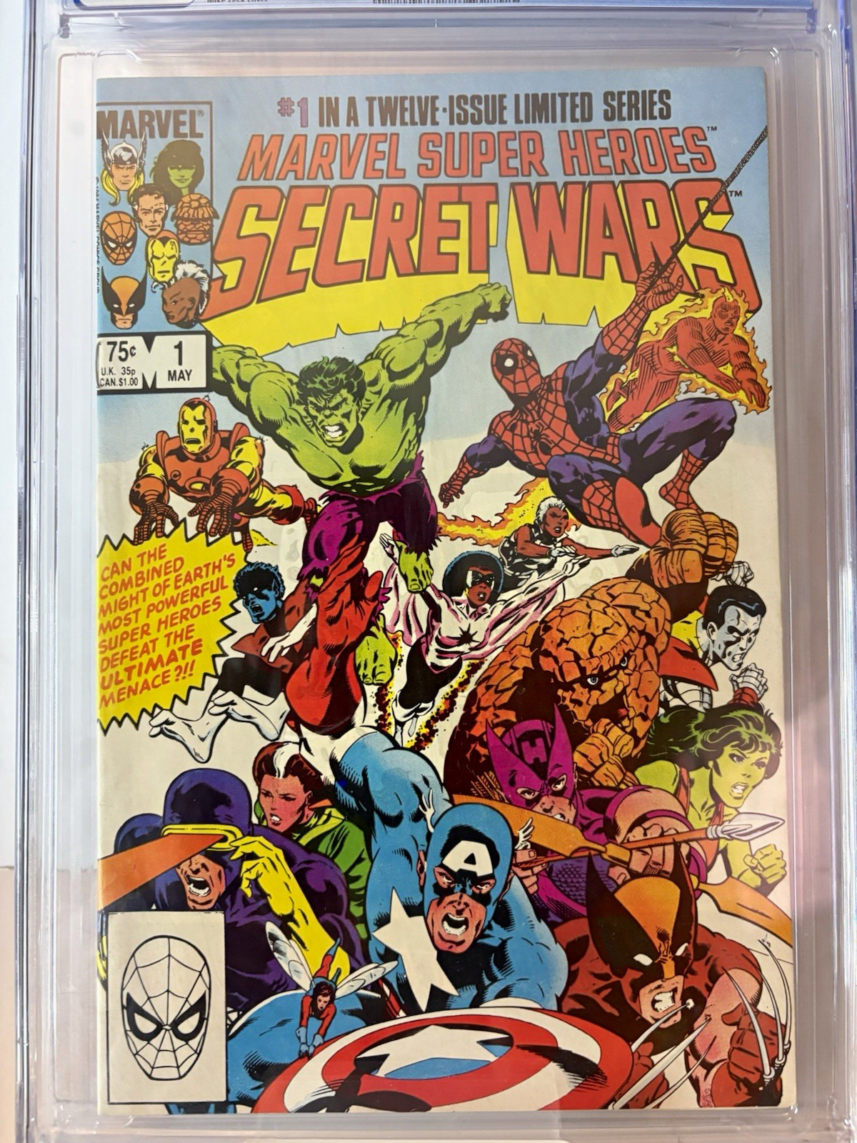 Marvel Comics Marvel Super Heroes Secret Wars #1 CGC 9.4 1984 Spider-Man Hulk Marvel Comics Marvel Super Heroes Secret Wars #1 CGC 9.4 1984 Spider-Man Hulk